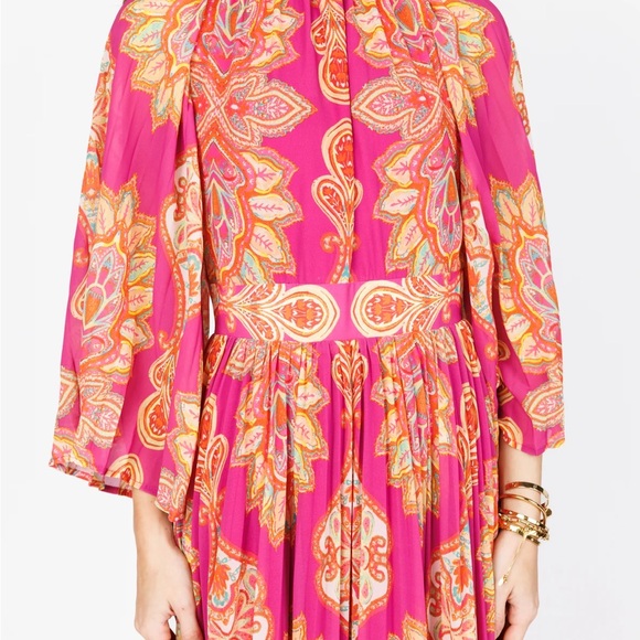 NWT maxi dress pink and orange paisley - Picture 3 of 6